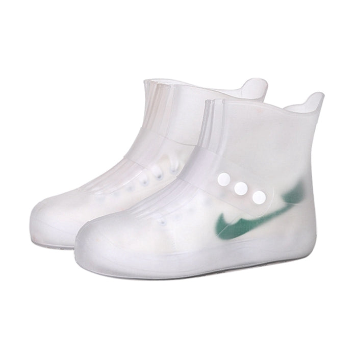 Fashion Integrated PVC Waterproof Non-slip Shoe Cover with Thickened Soles Size: 32-33, Size: 32-33