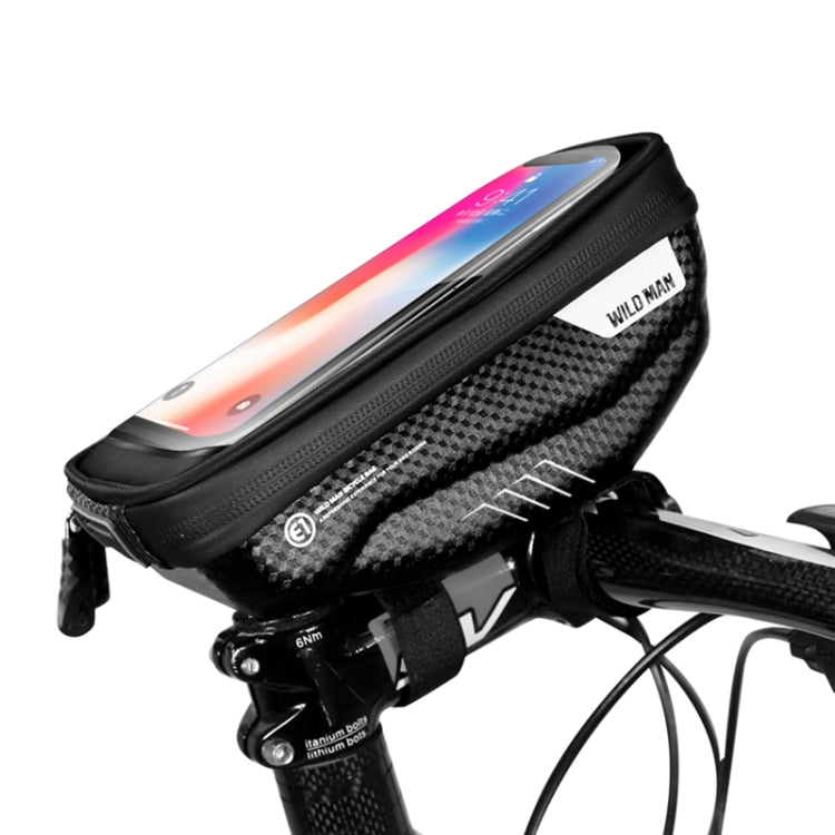 WILD MAN E1 Waterproof Front Bag MTB Mobile Phone Sets Bicycle Tube Bag Riding Accessories
