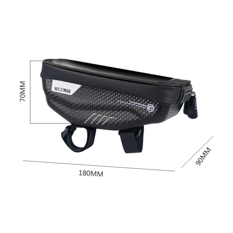 WILD MAN E1 Waterproof Front Bag MTB Mobile Phone Sets Bicycle Tube Bag Riding Accessories