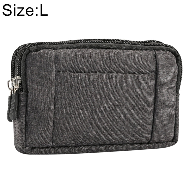 Sports Denim Universal Phone Bag Waist Bag for 5.5~6.3 inch Smartphones, Size: L, L