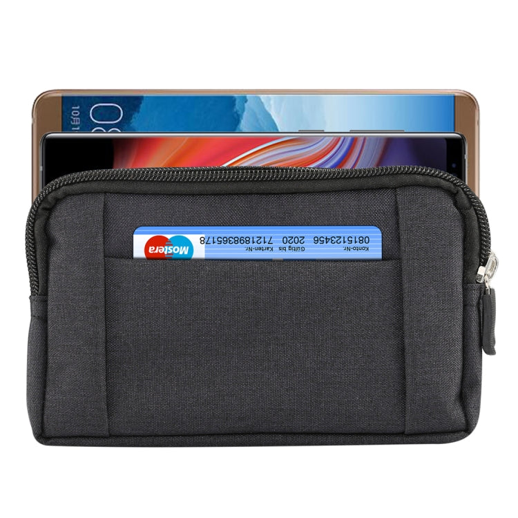 Sports Denim Universal Phone Bag Waist Bag for 5.5~6.3 inch Smartphones, Size: L, L