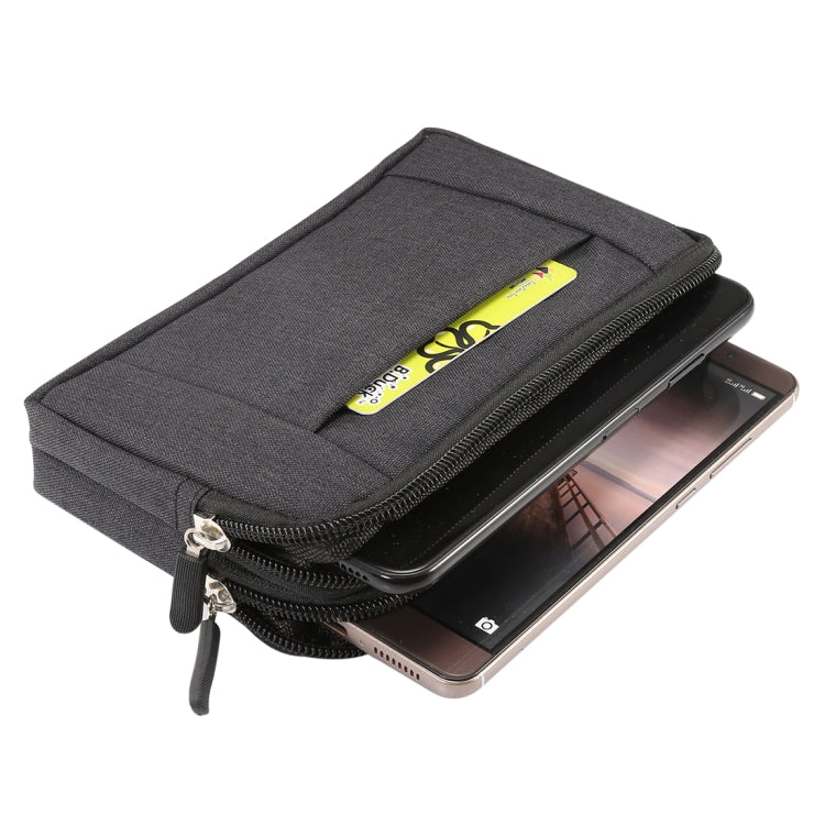 Sports Denim Universal Phone Bag Waist Bag for 6.4~6.5 inch Smartphones, Size: XL, XL