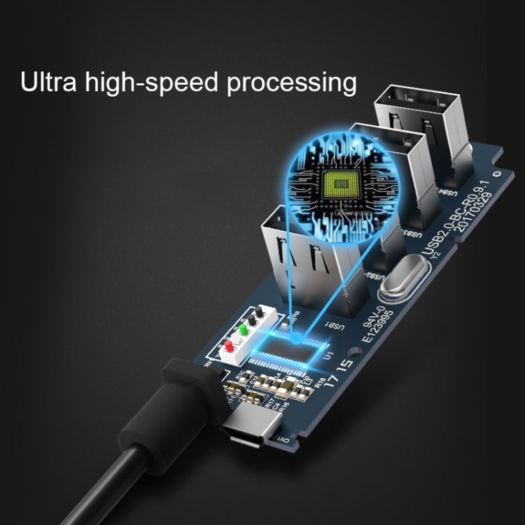 ORICO W5P-U3-30 4-Port USB 3.0 Desktop HUB with 30cm Micro USB Cable Power Supply, W5P-U3-30 Black