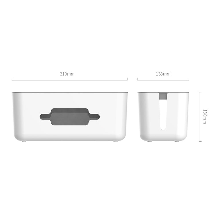 ORICO CMB-18 Separating Design ABS Electrical Socket Storage Box Power Cable Manager Case with Phone / Tablet Holder for Desk, Living Room, Office, Bedroom, CMB-18