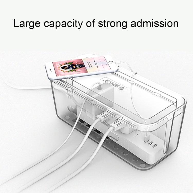 ORICO CMB-18 Separating Design ABS Electrical Socket Storage Box Power Cable Manager Case with Phone / Tablet Holder for Desk, Living Room, Office, Bedroom, CMB-18
