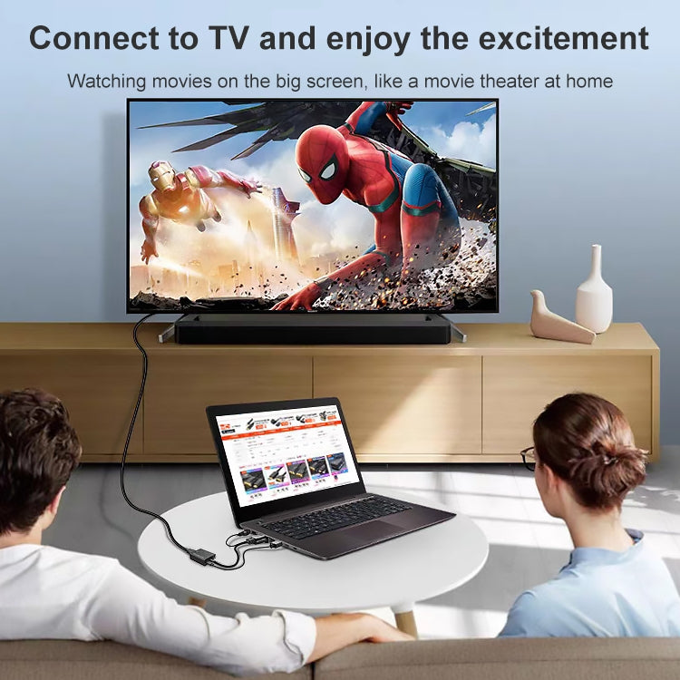 محول HDCO-VGAM2 من VGA ذكر إلى HDMI أنثى بدقة 1080 بكسل مع كابل صوت 3.5 مم، HDCO-VGAM2