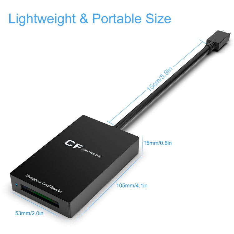 قارئ بطاقات Rocketek CR315 USB3.1 Gen2 Type-C CFexpress Type B، CR315