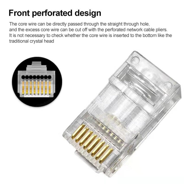 100 قطعة من موصلات RJ45 Cat5e المحمية والمرورية، قابس معياري، Cat5e المحمية والمرورية