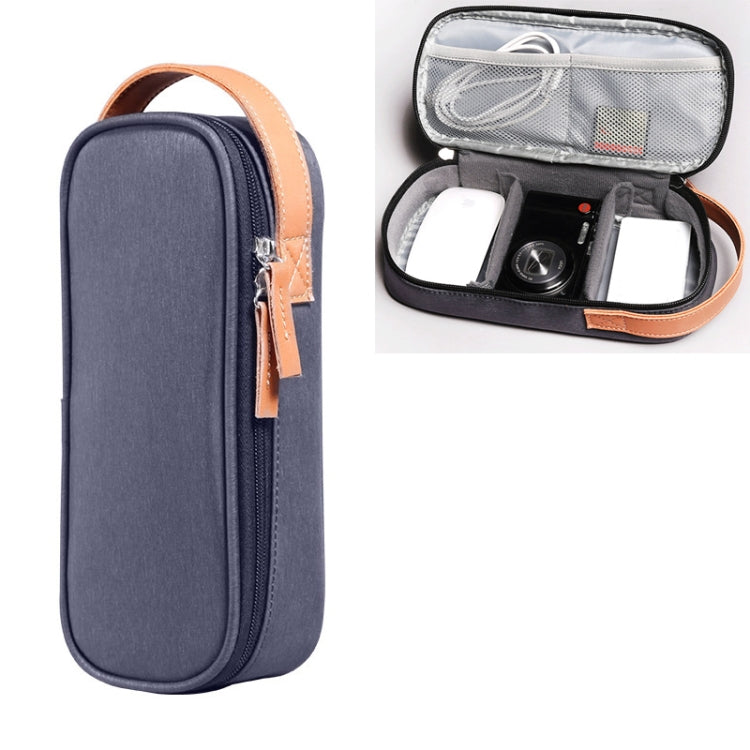 Multi-function Headphone Charger Data Cable Storage Bag, Ultra Fiber Portable Power Pack, Size: M, 16.5x6x23.5cm(Gray), M