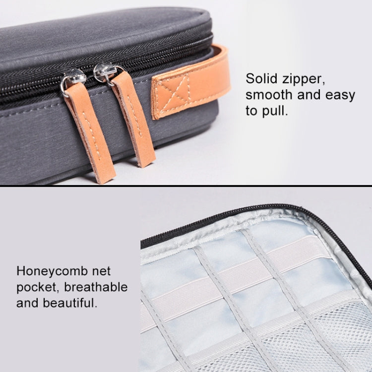 Multi-function Headphone Charger Data Cable Storage Bag, Ultra Fiber Portable Power Pack, Size: M, 16.5x6x23.5cm(Gray), M