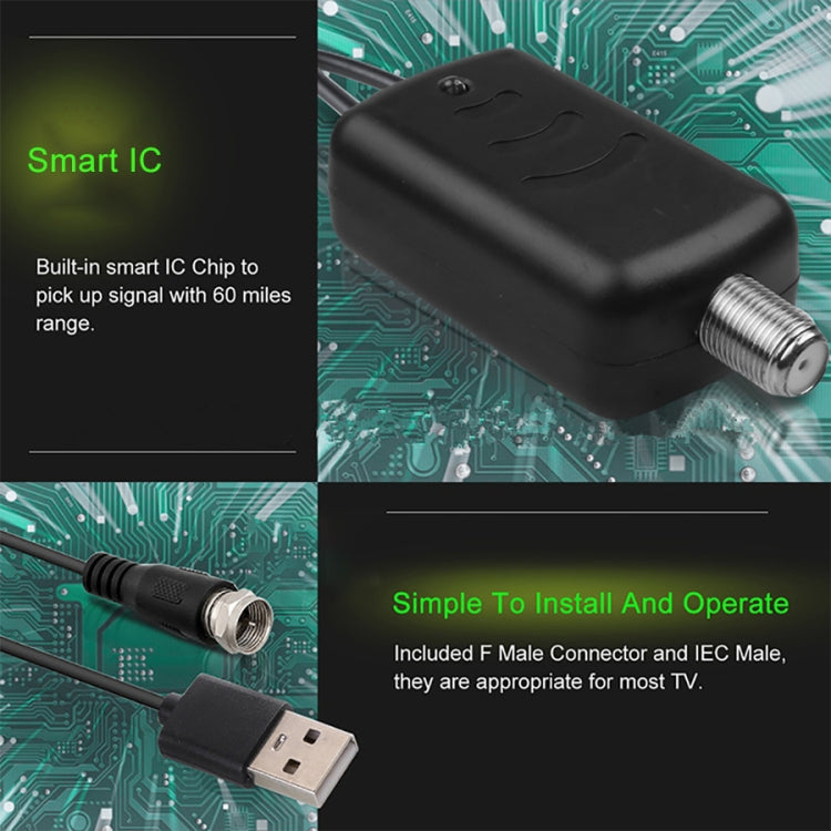 مضخم إشارة بموصل USB + رأس محول IEC، USB 50 ميل 25 ديسيبل