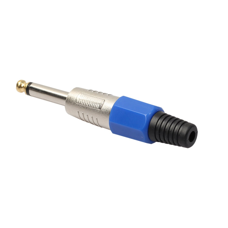 10 PCS 6.35 Gold-plating Mono Microphone Audio Plug, 10 PCS