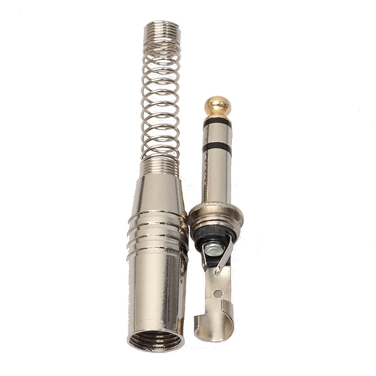10 PCS 6.35mm Metal Audio Plug Stereo Microphone Cord Plug, 10 PCS