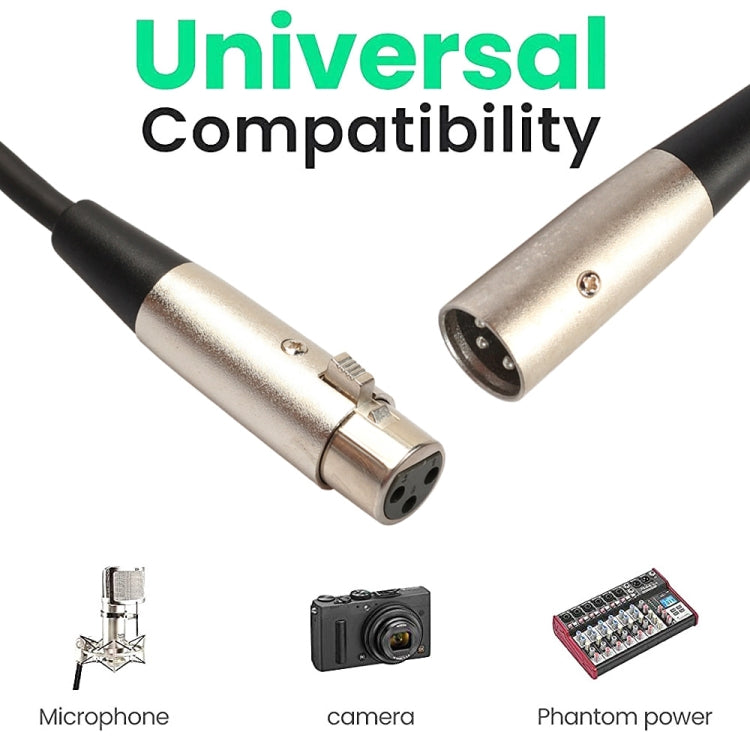 1.8m 3-Pin XLR Male to XLR Female MIC Shielded Cable Microphone Audio Cord, Length: 1.8m