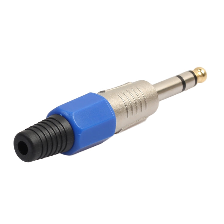 10 PCS 6.35mm Gold-plating Audio Plug Stereo Microphone Cord Plug, 10 PCS