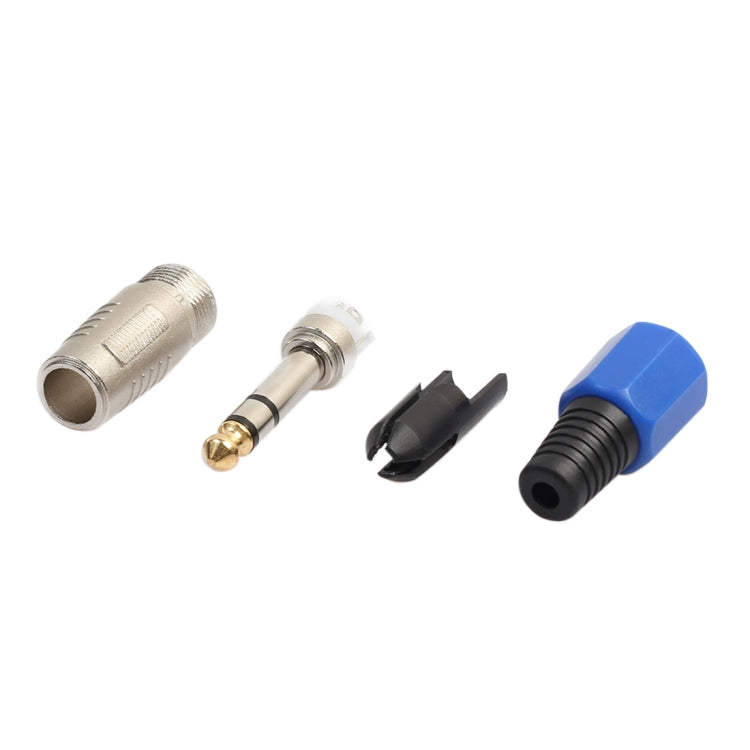 10 PCS 6.35mm Gold-plating Audio Plug Stereo Microphone Cord Plug, 10 PCS