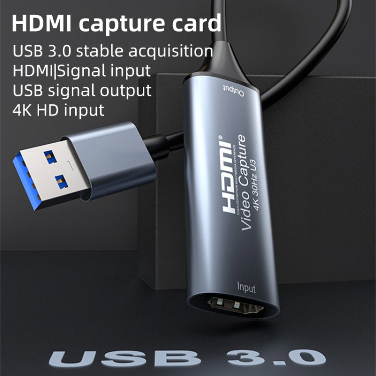 4K 30Hz HDMI to USB3.0 HD Video Capture Card with Cable