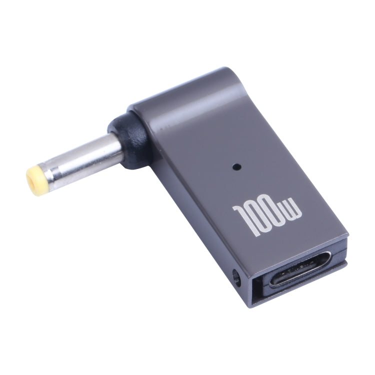 محول شحن كمبيوتر 100 واط USB-C / Type-C أنثى إلى DC 4.0x1.7 مم ذكر لجهاز Lenovo، Type-C أنثى إلى DC 4.0x1.7 مم ذكر (أصفر)