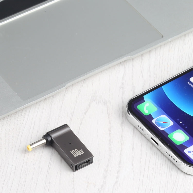 محول شحن كمبيوتر 100 واط USB-C / Type-C أنثى إلى DC 4.0x1.7 مم ذكر لجهاز Lenovo، Type-C أنثى إلى DC 4.0x1.7 مم ذكر (أصفر)