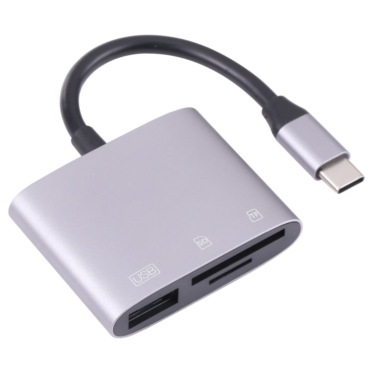 NK-3041 3 في 1 USB-C / Type-C ذكر إلى USB أنثى + محول OTG لفتحات بطاقات SD / TF وقارئ بطاقات SD / TF، NK-3041