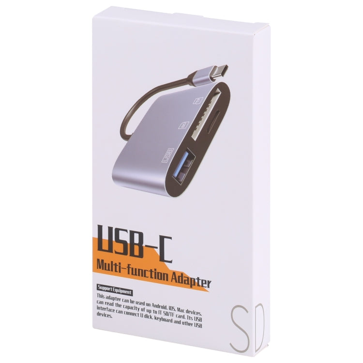 NK-3041 3 في 1 USB-C / Type-C ذكر إلى USB أنثى + محول OTG لفتحات بطاقات SD / TF وقارئ بطاقات SD / TF، NK-3041
