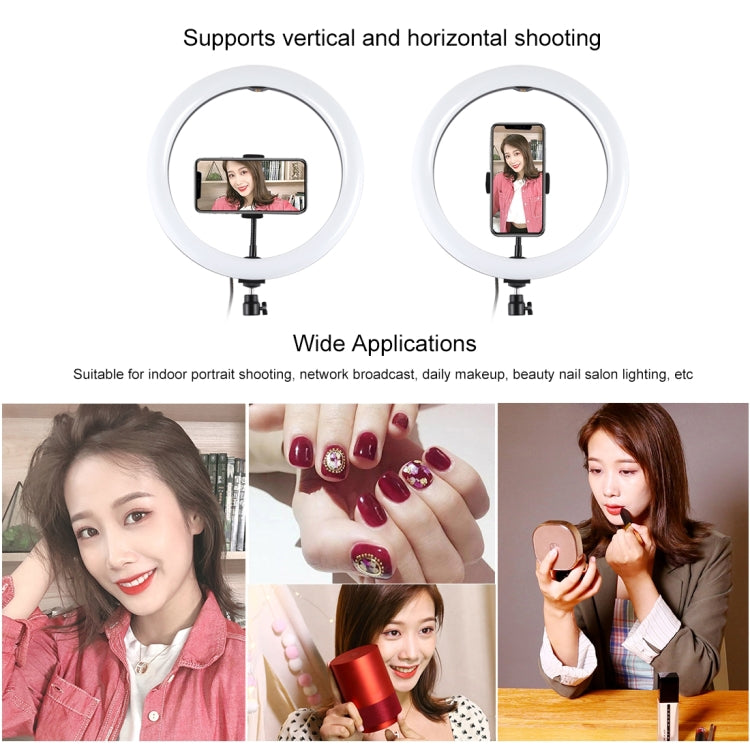 PULUZ 11.8 inch 30cm RGBW Light + 1.1m Tripod Mount Curved Surface Dimmable LED Dual Color Temperature LED Ring Selfie Vlogging Video Light Live Broadcast Kits with Cold Shoe Tripod Ball Head & Phone Clamp & Remote Control