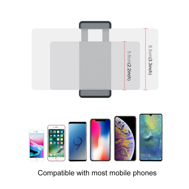 مجموعة حامل تثبيت الهاتف الذكي PULUZ مقاس 1/4 بوصة + حامل ثلاثي القوائم قابل للطي لـ DJI OSMO Pocket / Pocket 2، مشبك + حامل ثلاثي القوائم