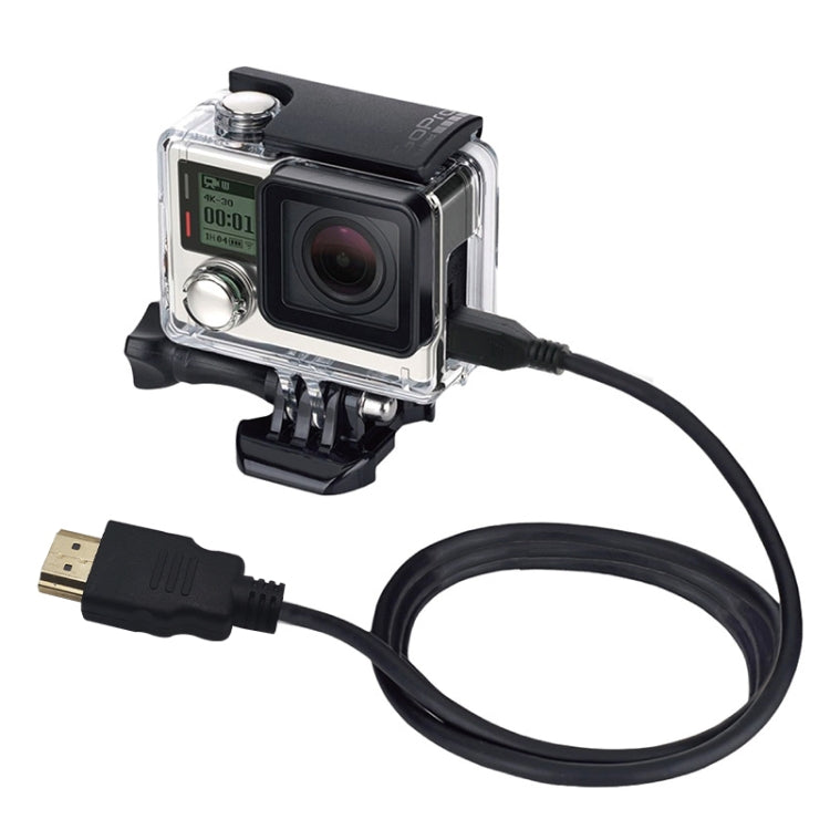 كابل فيديو PULUZ HDMI إلى Micro HDMI ذو 19 دبوسًا لكاميرات GoPro Hero11 Black / HERO10 Black / HERO9 Black / 8 Black / 7 / 6 / 5 / 4 / 3+ / 3، Sony و LG و Panasonic و Canon و Nikon والهواتف الذكية والكاميرات، الطول: 1.5 متر، كابل HDMI لكاميرات GoPro