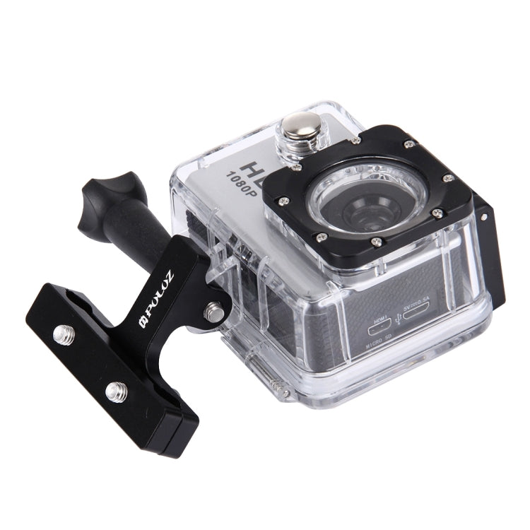 حامل مقعد الدراجة من سبائك الألومنيوم PULUZ لكاميرات GoPro Hero12 Black / Hero11 /10 /9 /8 /7 /6 /5، وInsta360 Ace / Ace Pro، وDJI Osmo Action 4 وغيرها من كاميرات الحركة، حامل مقعد