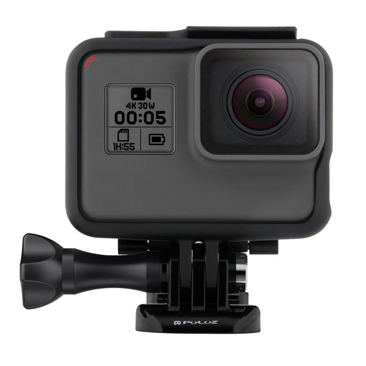 حافظة حماية من بلاستيك ABS PULUZ مع قاعدة ومسمار طويل لكاميرا GoPro HERO (2018) /7 أسود /6 /5، لكاميرا GoPro HERO6 /5