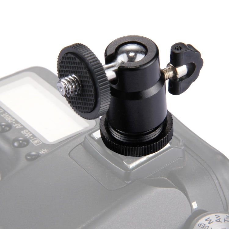 PULUZ Cold Shoe Tripod Head 1/4 inch Tripod Screw Head with Lock