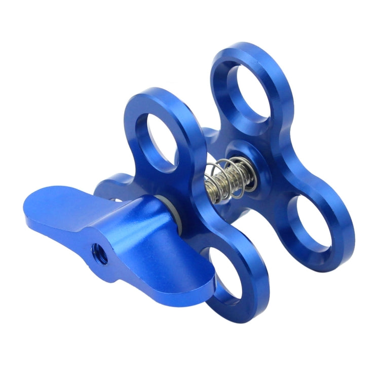 PULUZ Triple Ball Clamp Close Hole Diving Camera Bracket CNC Aluminum Spring Flashlight Clamp for Diving Underwater Photography System