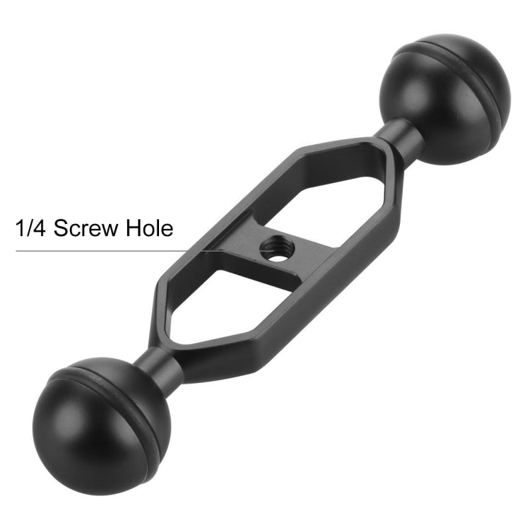 PULUZ 5.0 inch 12.6cm Aluminum Alloy Dual Balls Arm, Ball Diameter: 25mm