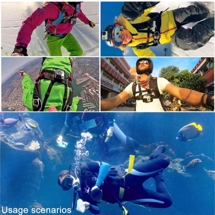 حزام صدر قابل للتعديل من بولوز مع حامل خطاف J ومسمار طويل لكاميرات GoPro وInsta360 وDJI وغيرها من كاميرات الحركة، حزام صدر