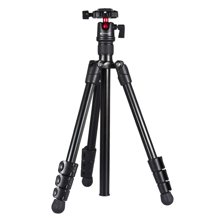PULUZ 4-Section Folding Legs Metal Tripod Mount with 360 Degree Ball Head for DSLR & Digital Camera, Adjustable Height: 42-130cm