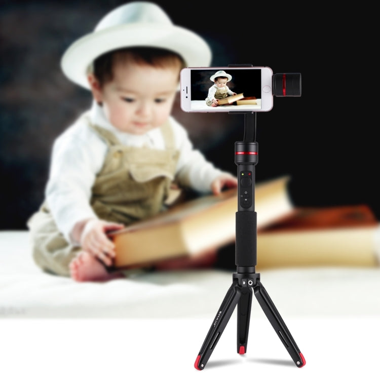 PULUZ Pocket Mini Metal Desktop Tripod Mount with 1/4 inch to 3/8 inch Thread Adapter Screw for DSLR & Digital Cameras, Adjustable Height: 4.5-15cm, Load: 20kg