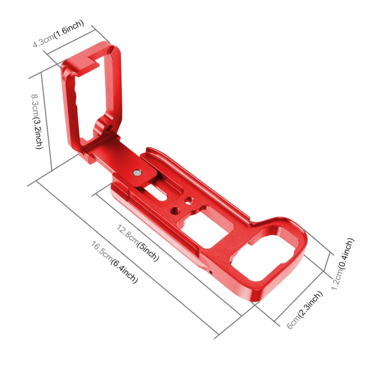 PULUZ 1/4 inch Vertical Shoot Quick Release L Plate Bracket Base Holder for Sony A9 (ILCE-9) / A7 III/ A7R III