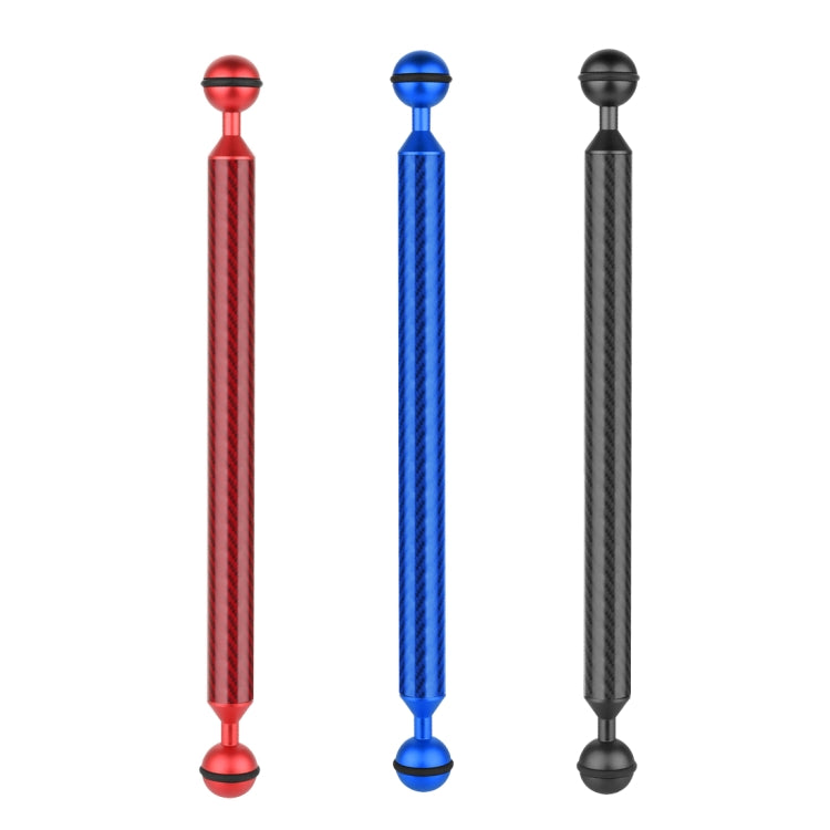 PULUZ 12 inch 30.4cm Length 20.8mm Diameter Dual Balls Carbon Fiber Floating Arm, Ball Diameter: 25mm