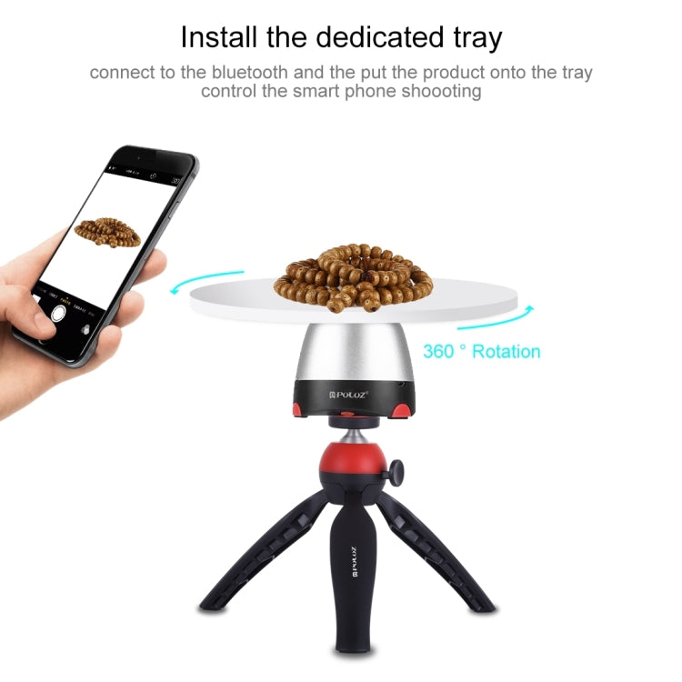 PULUZ Electronic 360 Degree Rotation Panoramic Head + Tripod Mount + GoPro Clamp + Phone Clamp with Remote Controller for Smartphones, GoPro, DSLR Cameras