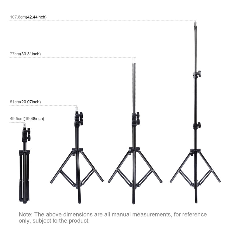 PULUZ 1.1m Height Tripod Mount Holder for Vlogging Video Light Live Broadcast Kits