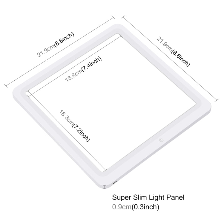 لوحة إضاءة LED بدون ظل من بولوز، مقاس 20 سم، لصندوق استوديو التصوير، إضاءة بدون ظل مقاس 20 سم