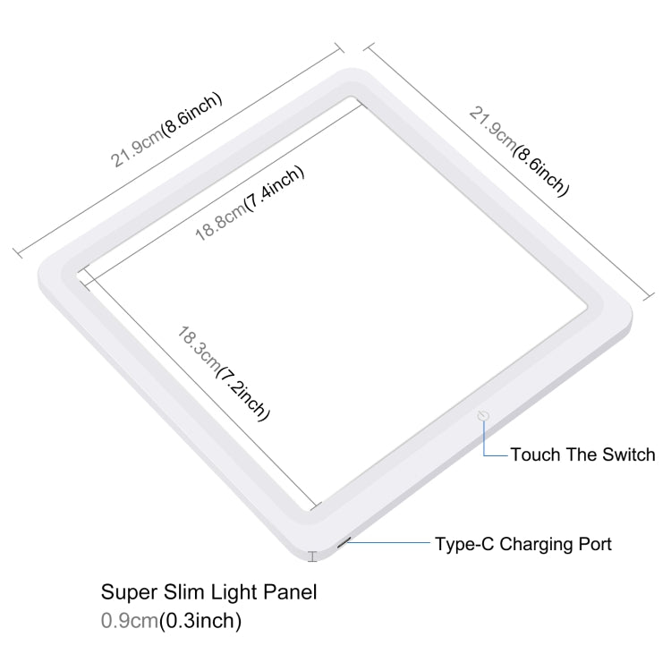 لوحة مصباح إضاءة LED صغير للتصوير الفوتوغرافي بدون ظل من PULUZ + صندوق خيمة تصوير الاستوديو، مصنوع من مادة الأكريليك، مساحة فعالة 20 سم × 20 سم، 20 سم (2 مصباح LED) + إضاءة بدون ظل