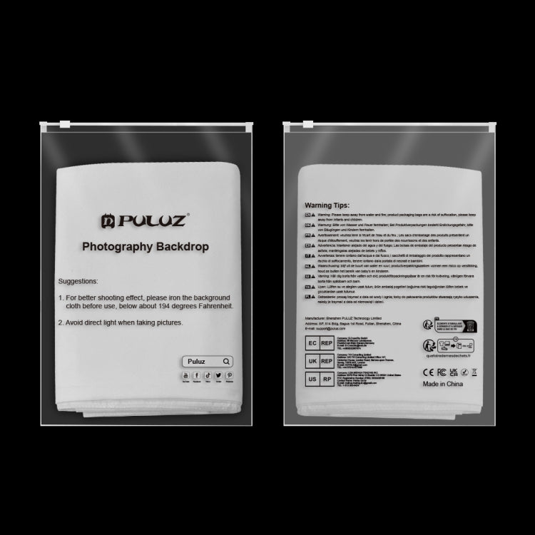 PULUZ 3m x 2m Photography Background Thickness Photo Studio Background Cloth Backdrop