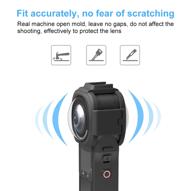 غطاء حماية عدسة PULUZ لكاميرا Insta360 ONE RS إصدار 360 مقاس 1 بوصة، واقي عدسة مطور