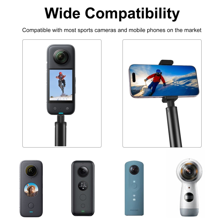 PULUZ 2m Metal Selfie Stick Monopod for Insta360 One RS / X2 / X3, 2m Monopod