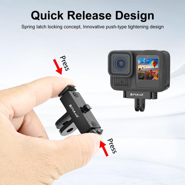 For GoPro HERO13 Black PULUZ Magnetic Quick Release Base Mount, For GoPro HERO13 Black (Black), For GoPro HERO13 Black (Black Red)