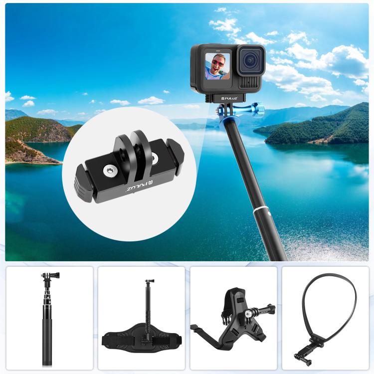 For GoPro HERO13 Black PULUZ Magnetic Quick Release Base Mount, For GoPro HERO13 Black (Black), For GoPro HERO13 Black (Black Red)