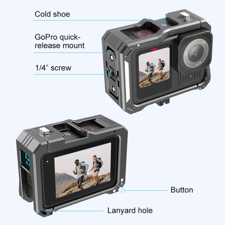 For GoPro HERO13 Black /12 Black /11 Black /10 Black /9 Black PULUZ Metal Camera Cage
