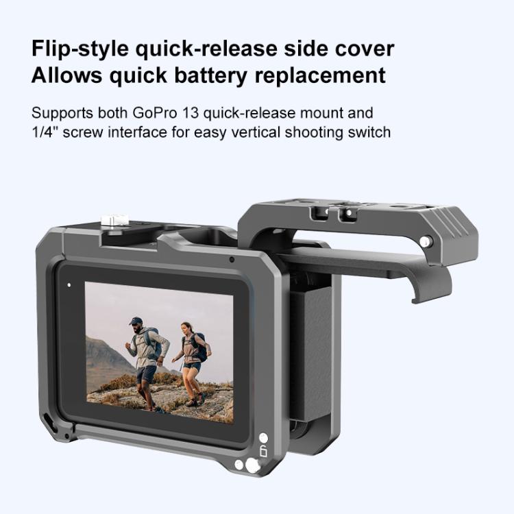 For GoPro HERO13 Black /12 Black /11 Black /10 Black /9 Black PULUZ Metal Camera Cage