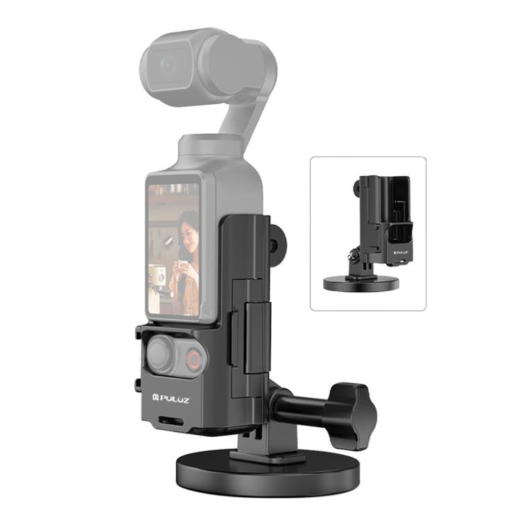 حامل سطح مكتب مغناطيسي بإطار حماية PULUZ لـ DJI OSMO Pocket 3، قاعدة قابلة للتعديل بزاوية، حامل سطح مكتب مغناطيسي